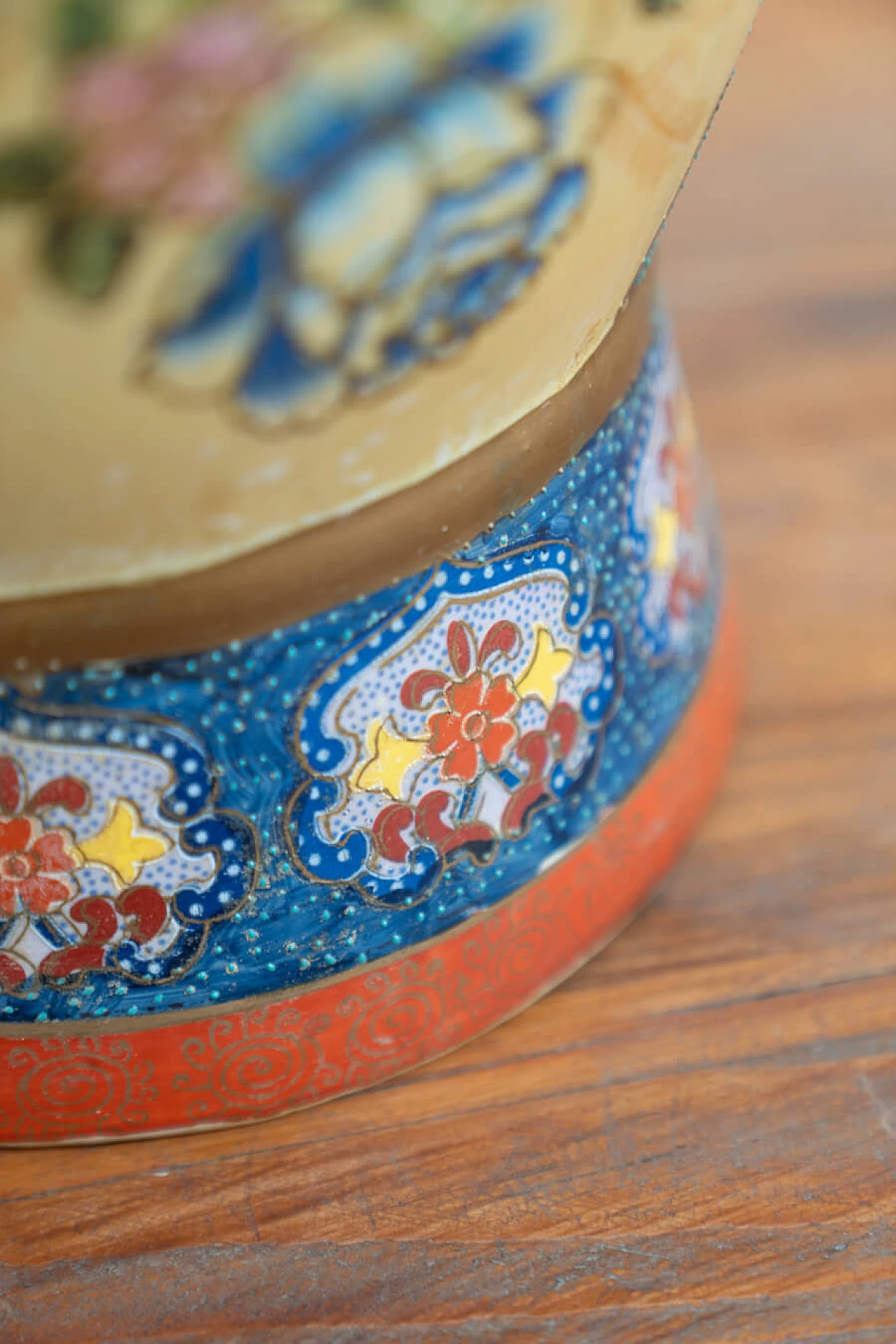 Vaso cinese Golden Satsuma del periodo Meiji, '800 20