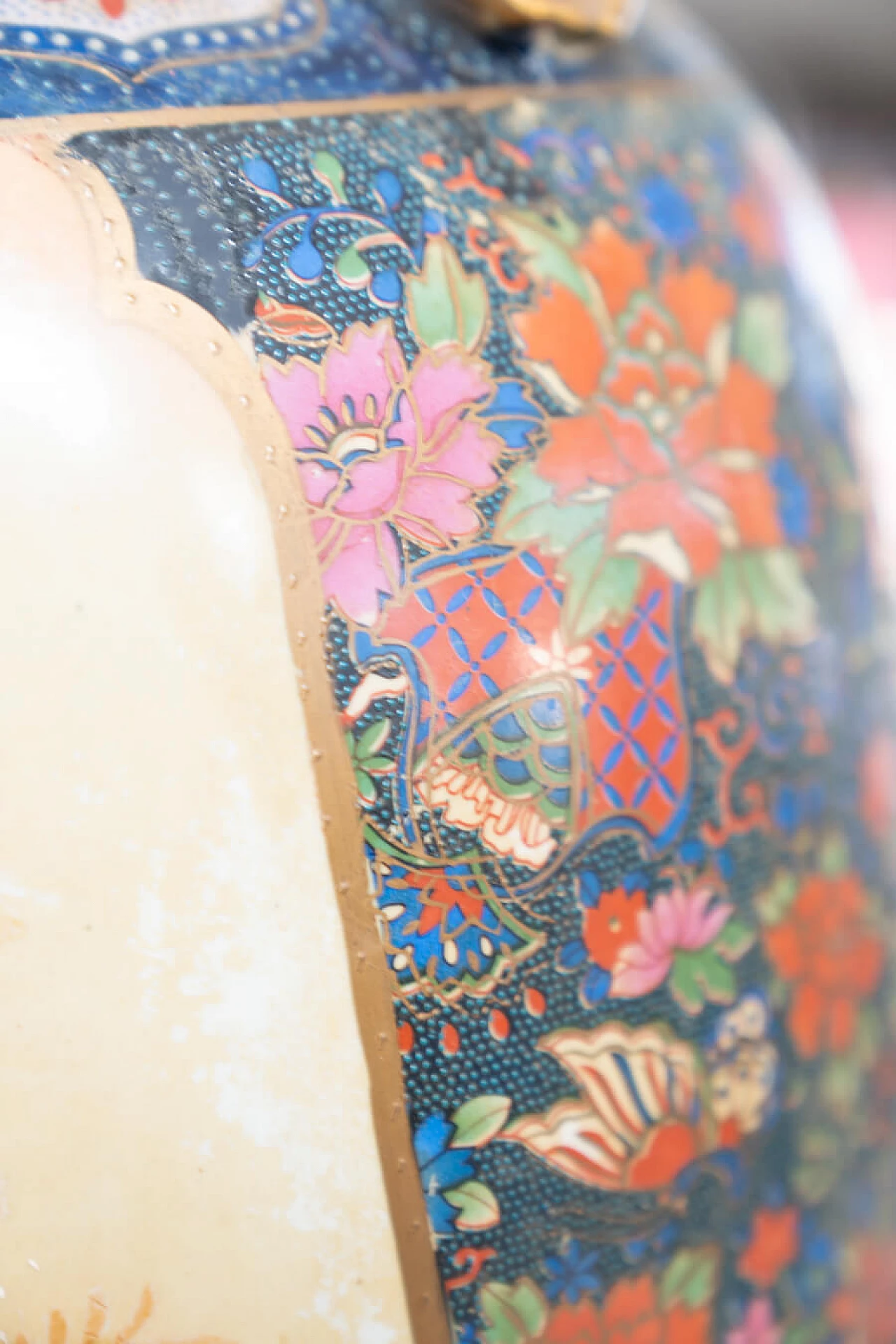 Vaso cinese Golden Satsuma del periodo Meiji, '800 23