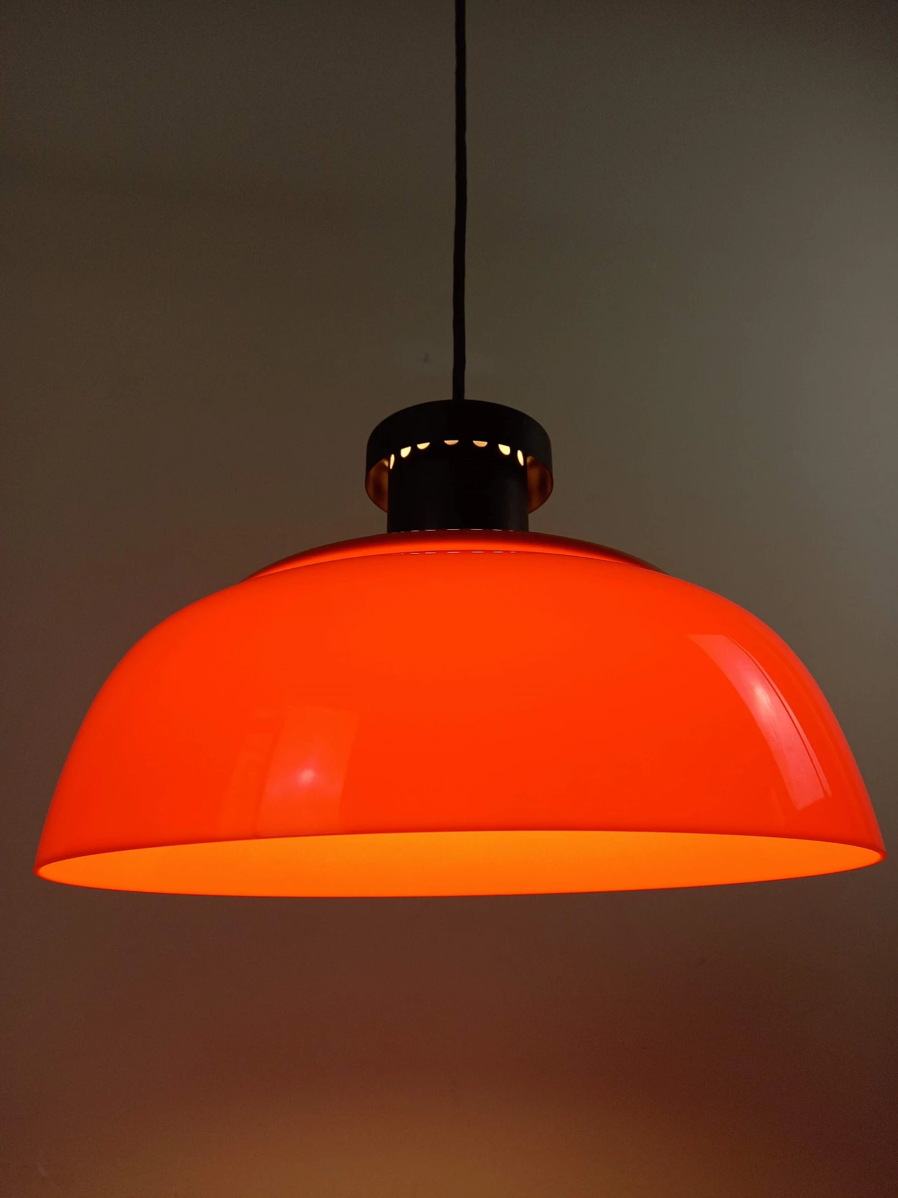 Lampadario KD7 di Fratelli Castiglioni per Kartell, anni '70 10