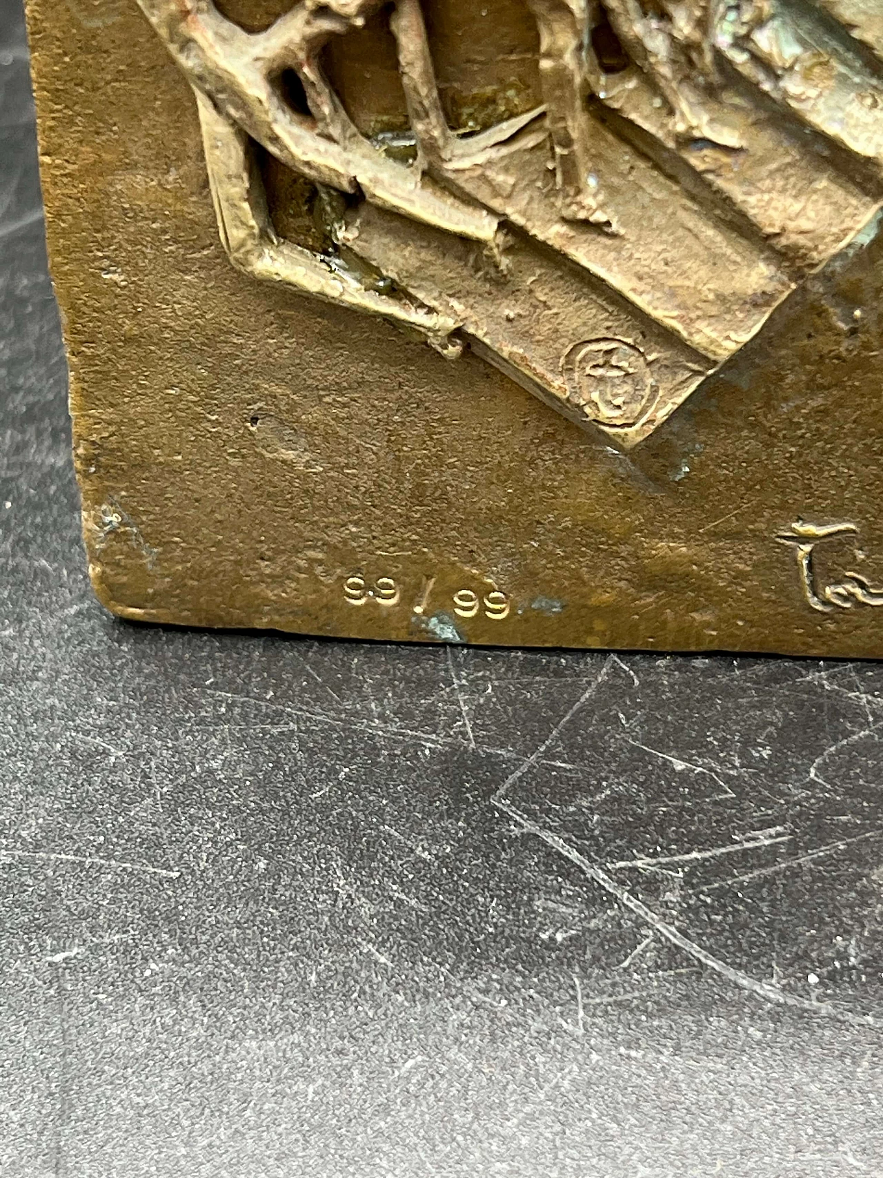 Bronze pen holder sculpture by Giuseppe Tarantino, 1960s 3