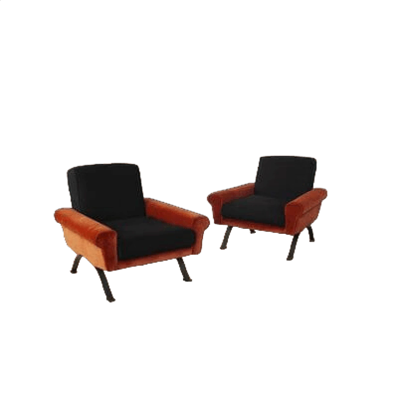 Pair of armchairs by Sergio Saporiti for F.lli Saporiti Besnate Italia, 1960s 10
