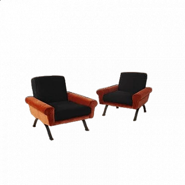 Pair of armchairs by Sergio Saporiti for F.lli Saporiti Besnate Italia, 1960s