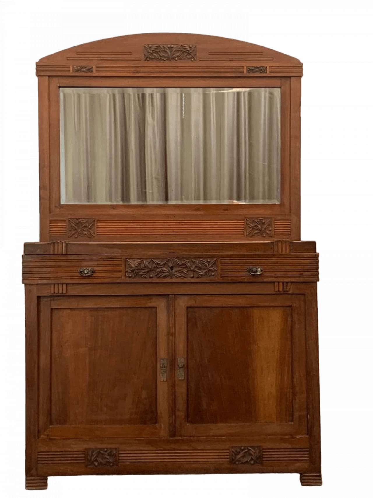 Credenza Art Nouveau con specchio in ciliegio, fine '800 24