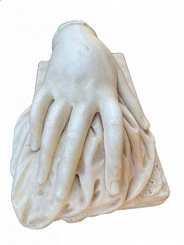White marble sculpture depicting the Hand of God, early 19th century