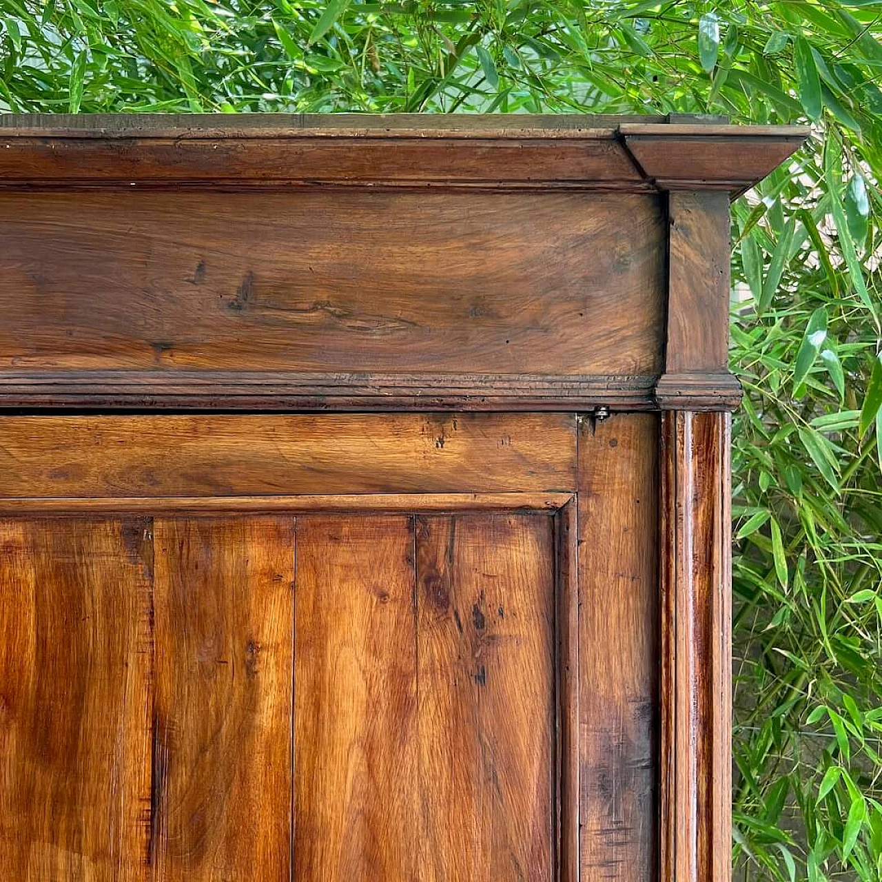 Walnut wardrobe with two doors and two drawers, 19th century 6