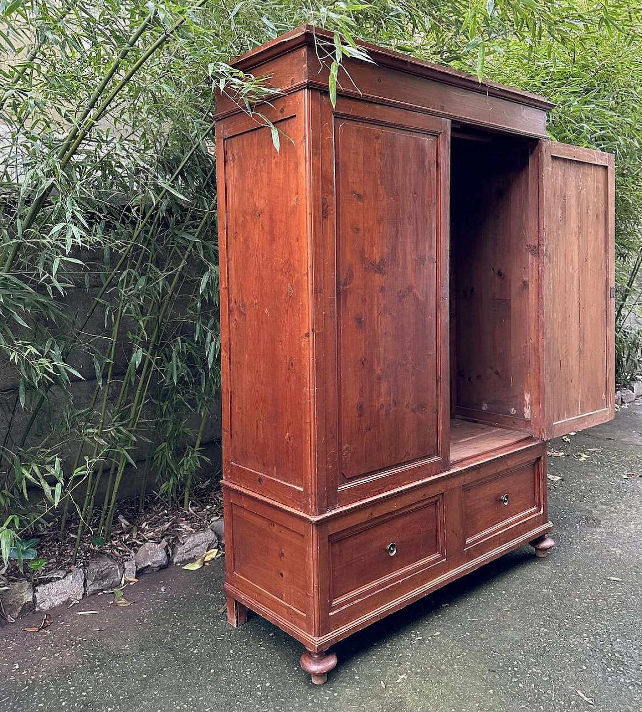 Armadio in abete biondo, fine '800 3