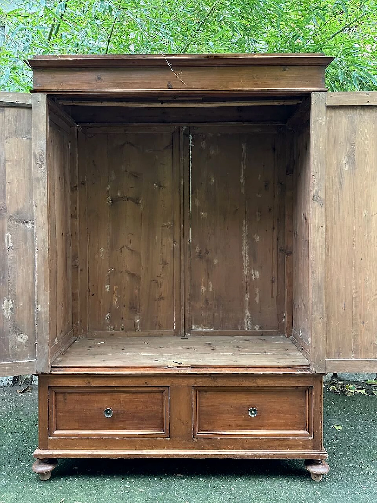 Armadio in abete biondo, fine '800 6