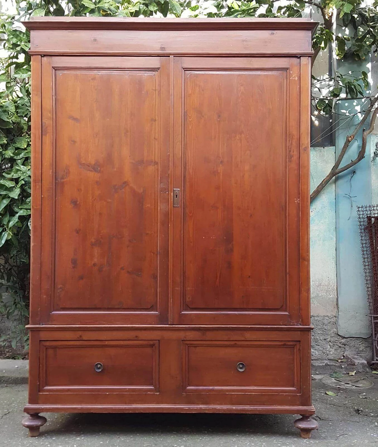 Armadio in abete biondo, fine '800 8