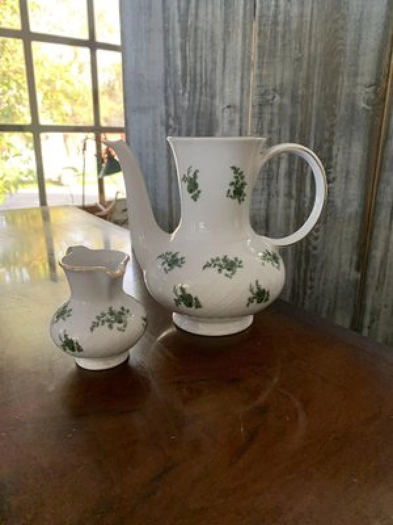 Porcelain coffee pot and milk jug by Bavaria Seltmann Weiden, 1950s 1