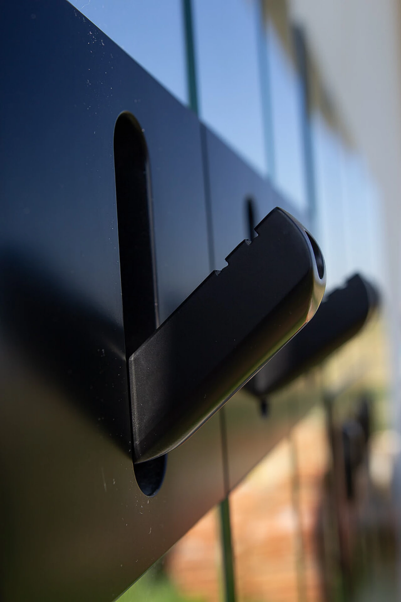 Wall-mounted three-module mirrored clothes stand, 1970s 6