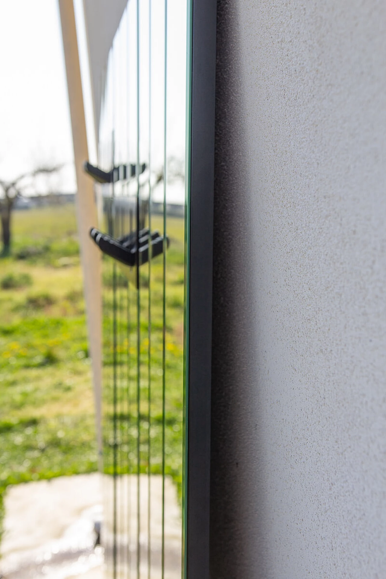 Wall-mounted three-module mirrored clothes stand, 1970s 10