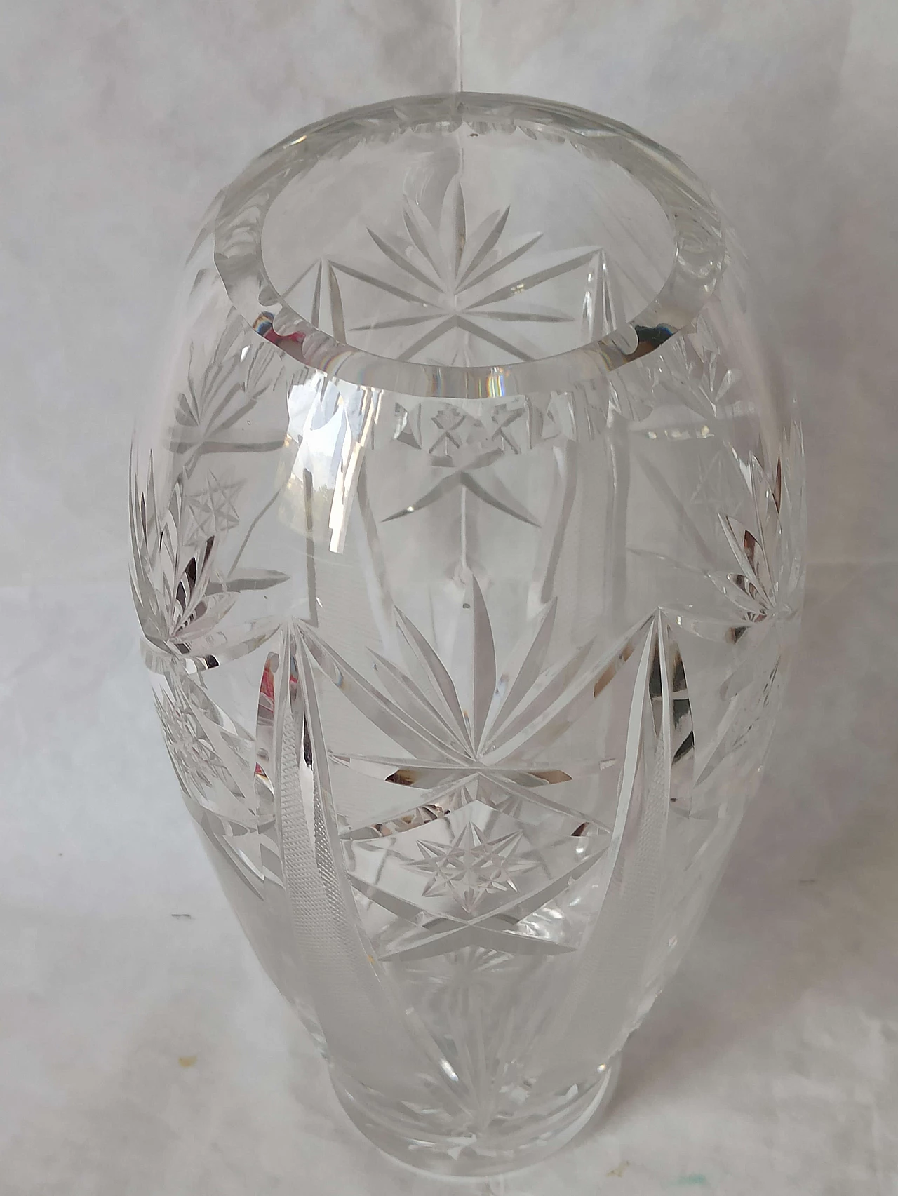 Vaso in cristallo Baccarat inciso e molato, anni '70 11
