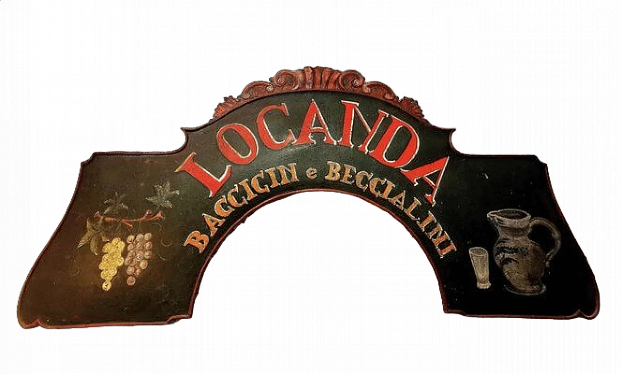 Metal Locanda sign, 1950s 5