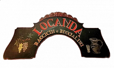 Metal Locanda sign, 1950s