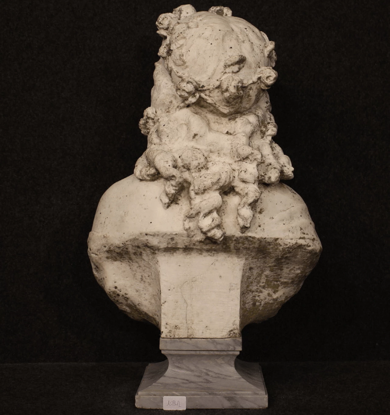 Serafino Ramazzotti, mezzobusto femminile, scultura in marmo, inizio '900 26