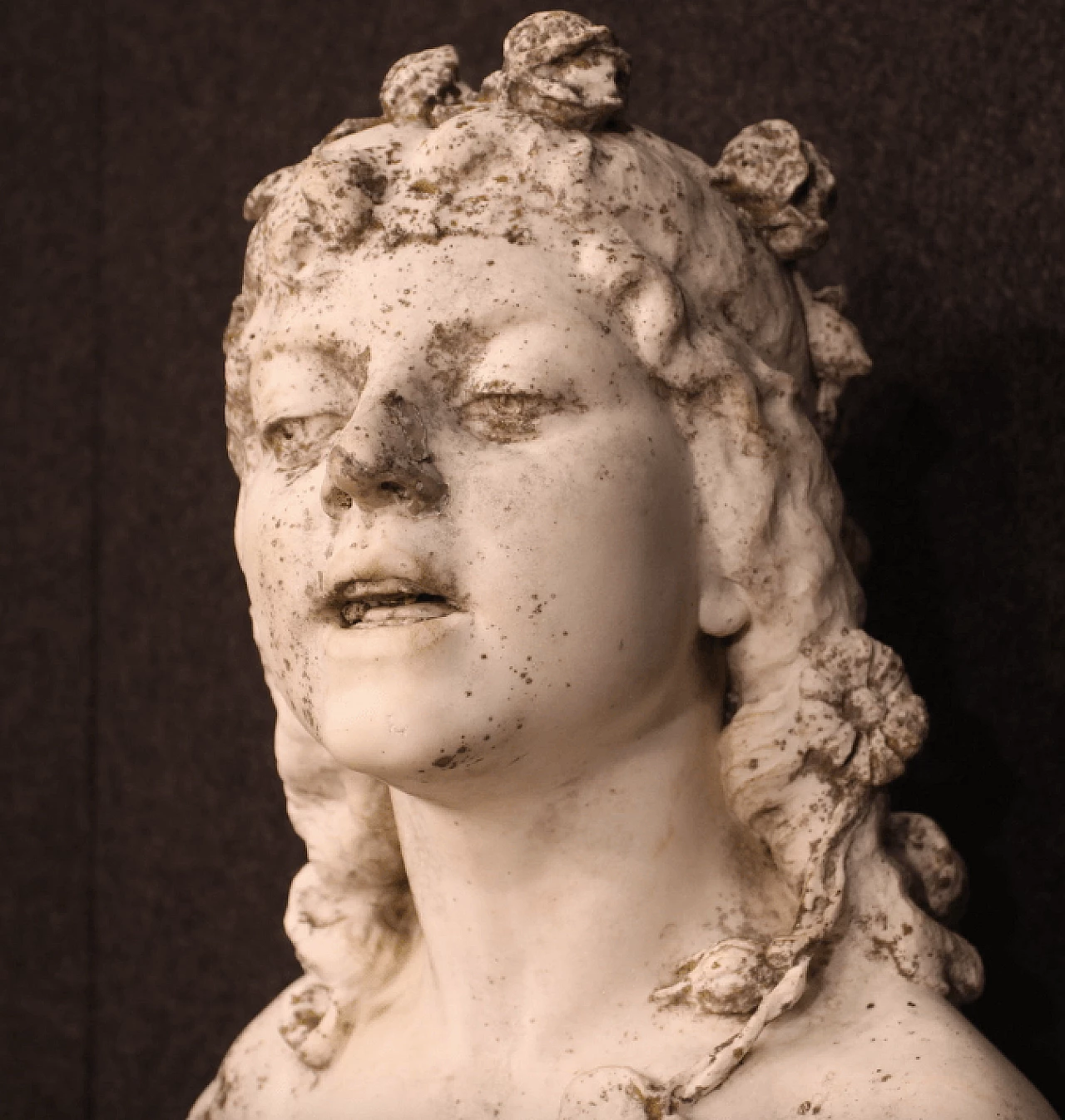 Serafino Ramazzotti, mezzobusto femminile, scultura in marmo, inizio '900 27