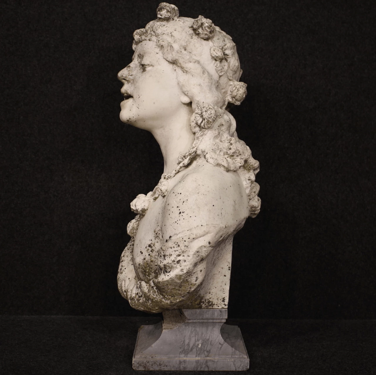 Serafino Ramazzotti, mezzobusto femminile, scultura in marmo, inizio '900 30