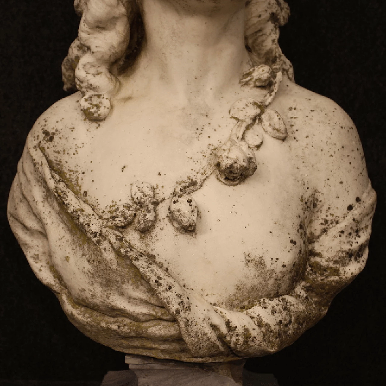 Serafino Ramazzotti, mezzobusto femminile, scultura in marmo, inizio '900 32