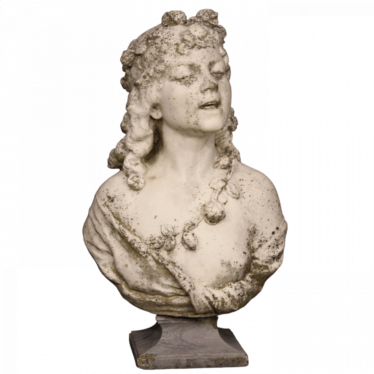 Serafino Ramazzotti, mezzobusto femminile, scultura in marmo, inizio '900 37