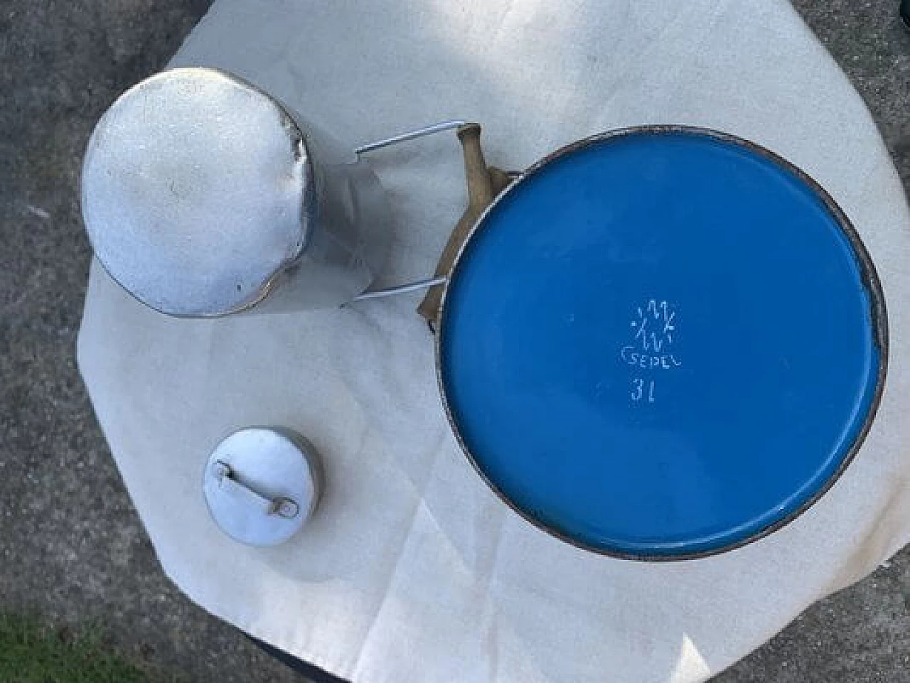 Coppia di bidoni per latte in metallo, anni '50 7