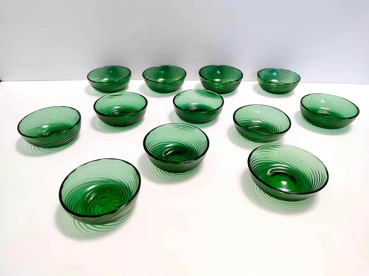 10 Blown glass dessert bowls by Greene & Greene for Vetreria Etrusca, 1950s 4