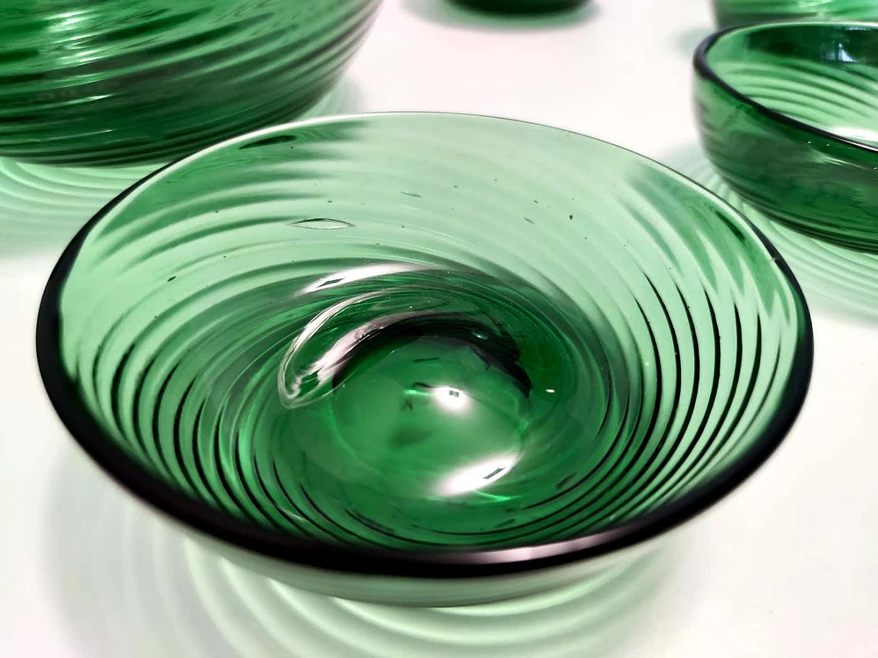 10 Blown glass dessert bowls by Greene & Greene for Vetreria Etrusca, 1950s 8