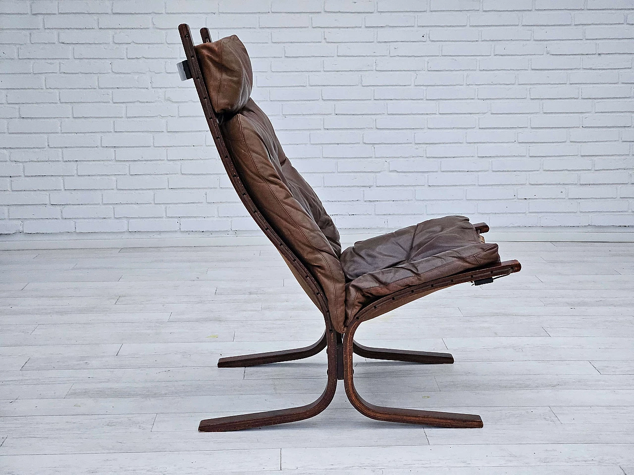 Leather and bentwood Siesta armchair by Ingmar Relling for Westnofa, 1970s 6