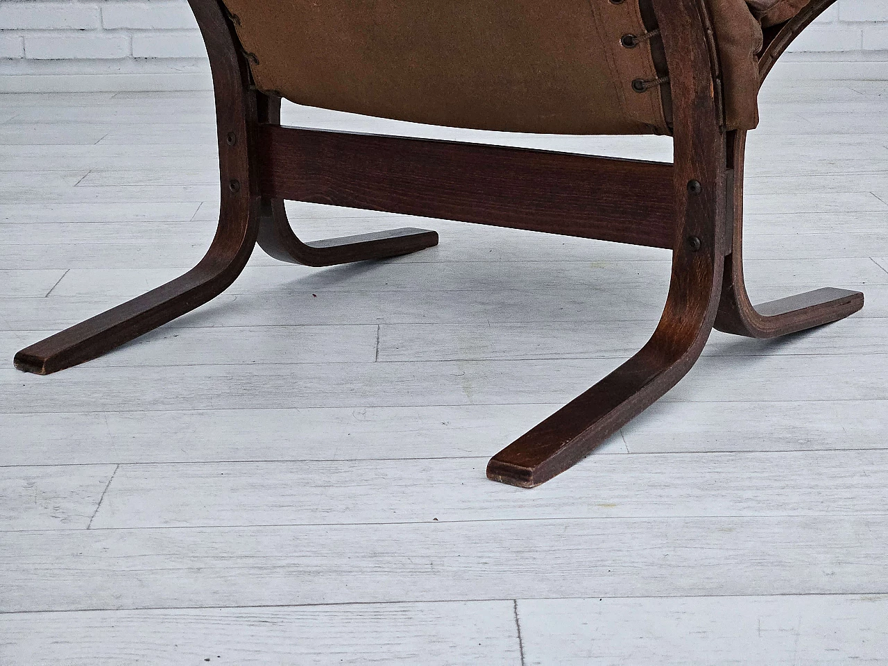 Leather and bentwood Siesta armchair by Ingmar Relling for Westnofa, 1970s 9