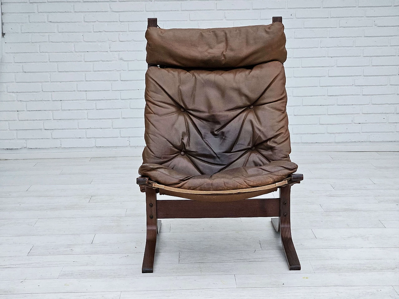 Leather and bentwood Siesta armchair by Ingmar Relling for Westnofa, 1970s 12