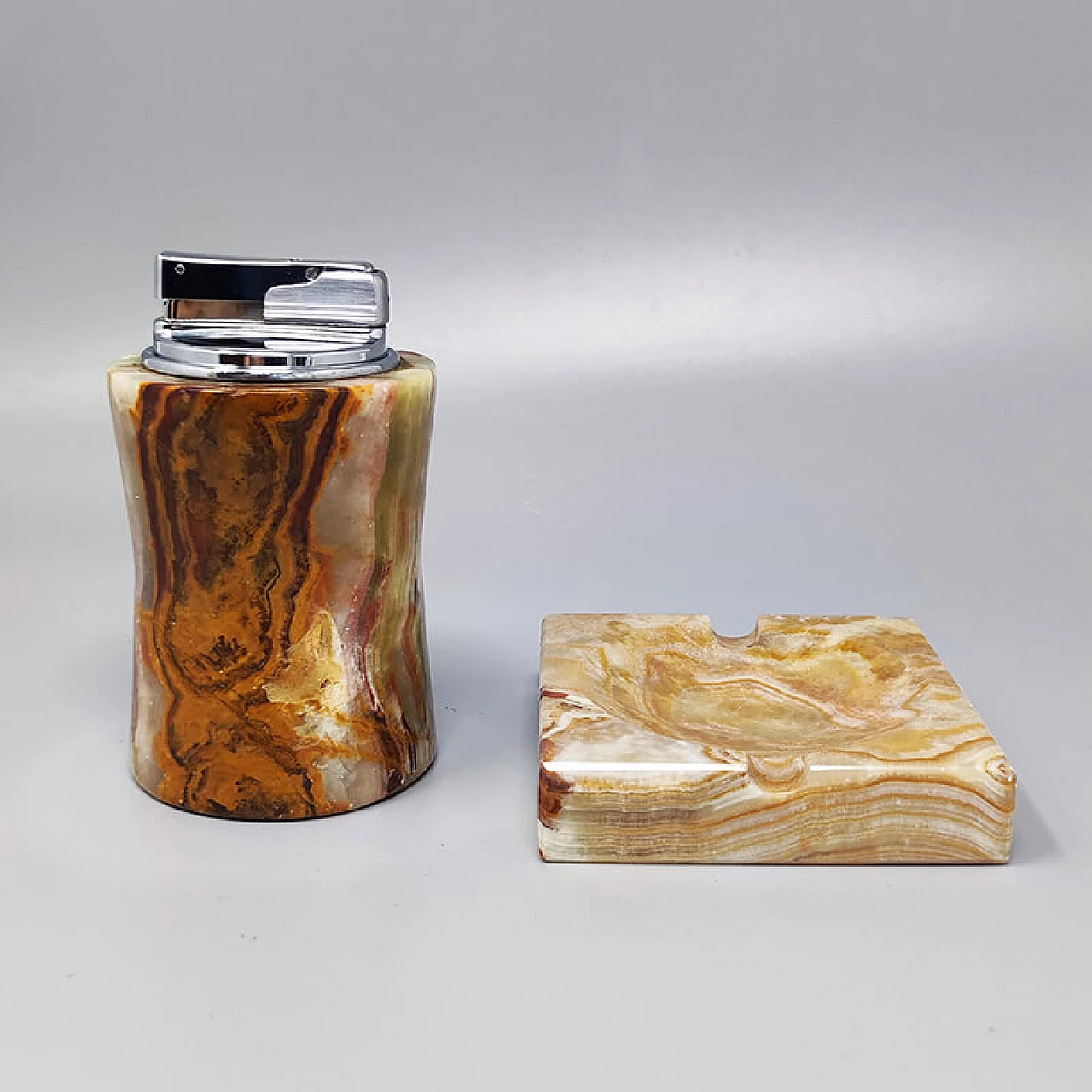 Onyx ashtray and lighter, 1960s 1