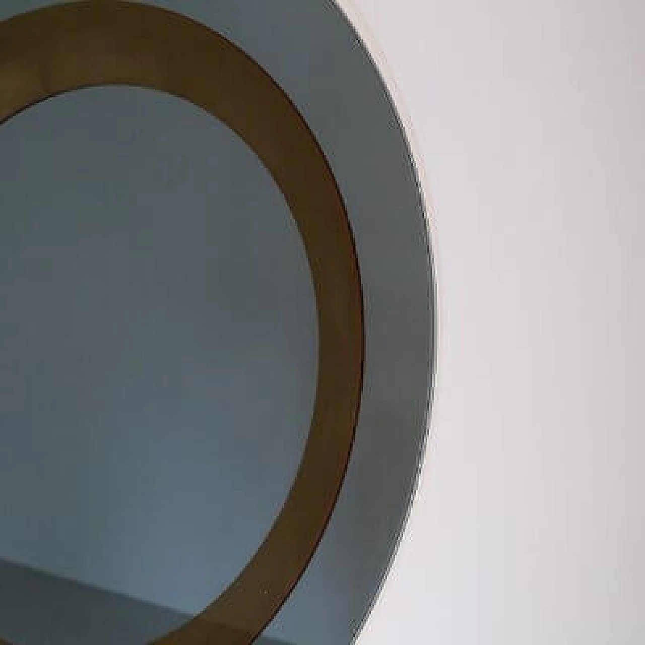 Round wall mirror by Cristal Art, 1970s 3