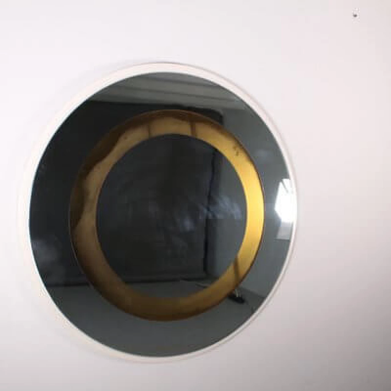 Round wall mirror by Cristal Art, 1970s 5