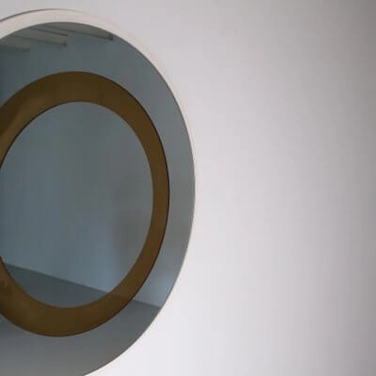 Round wall mirror by Cristal Art, 1970s 6