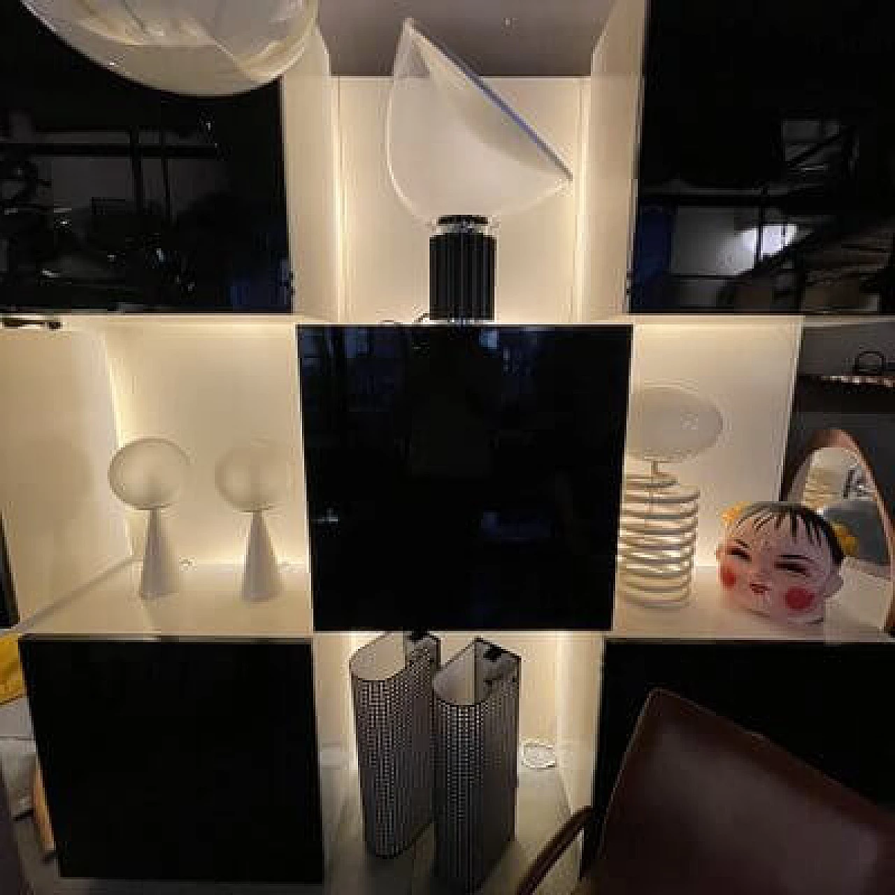 Backlit bookcase by Roberto Monsani for Acerbis, 1980s 4