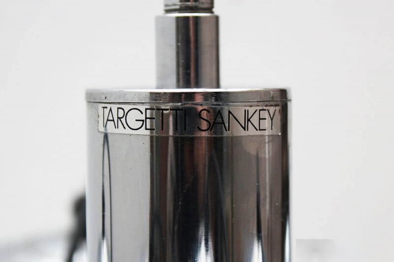 Opaline glass and chromed metal chandelier by Targetti Sankey, 1970s 5