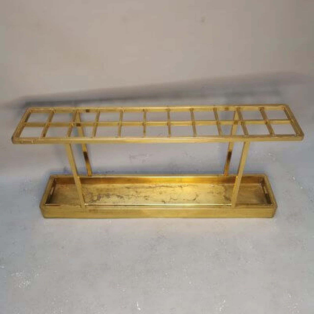 Brass umbrella stand, 1950s 6