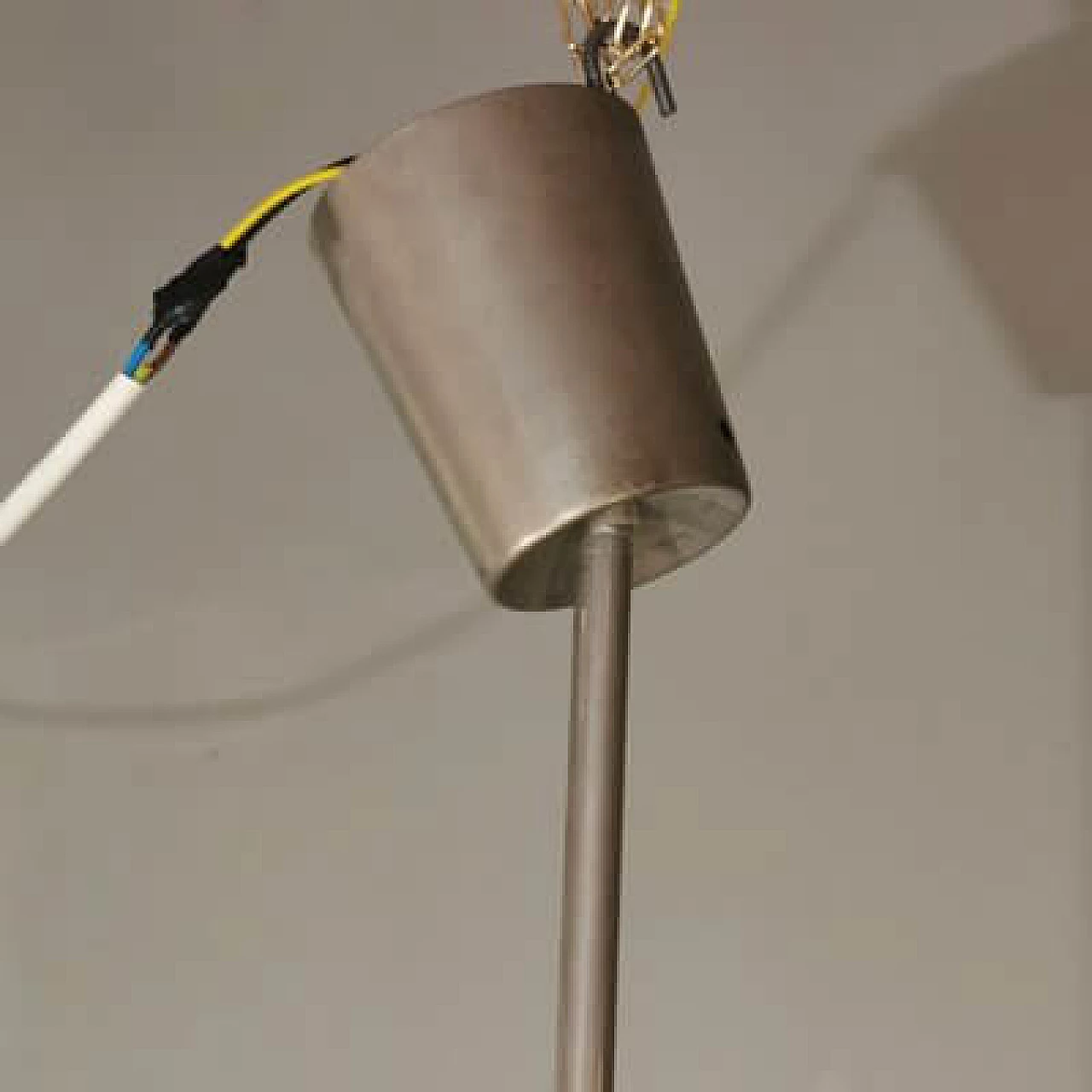 Stained glass and metal chandelier by Candle, 1960s 6