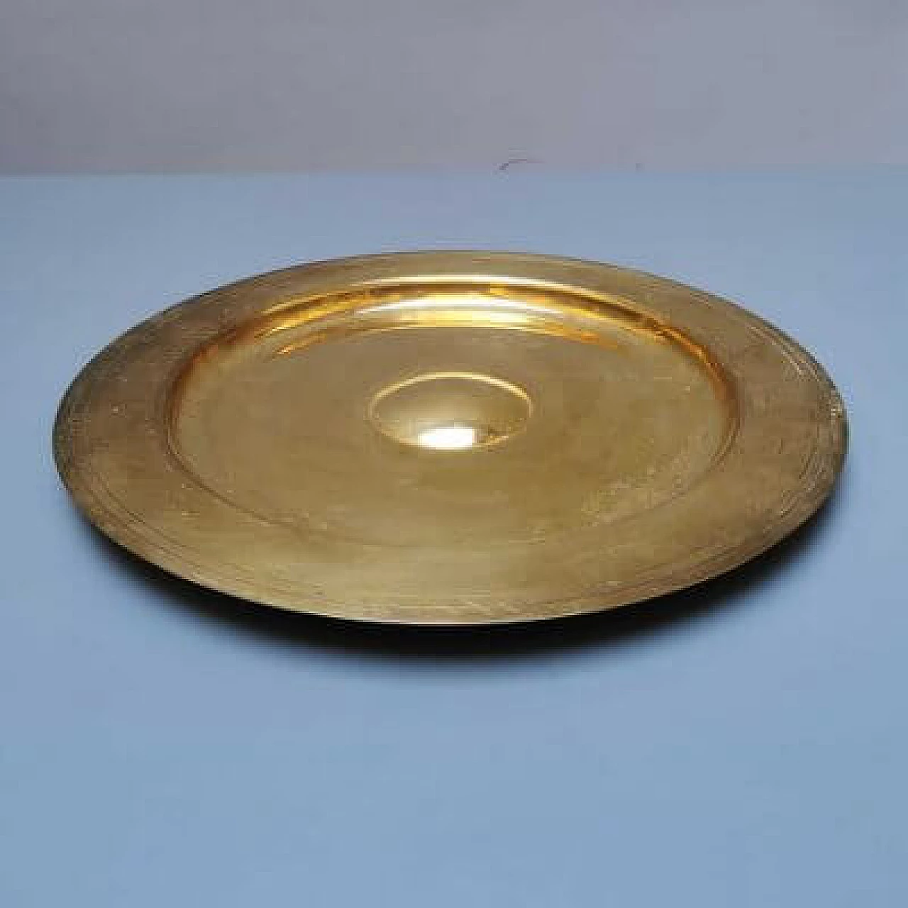 Gilded brass plate, 1950s 1