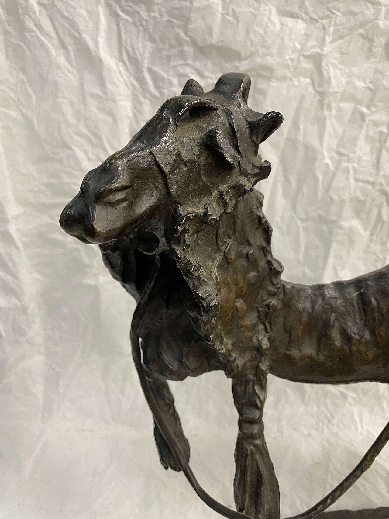 Maternità Beduina, scultura in bronzo nello stile di Ernesto Bazzaro, inizio '900 2