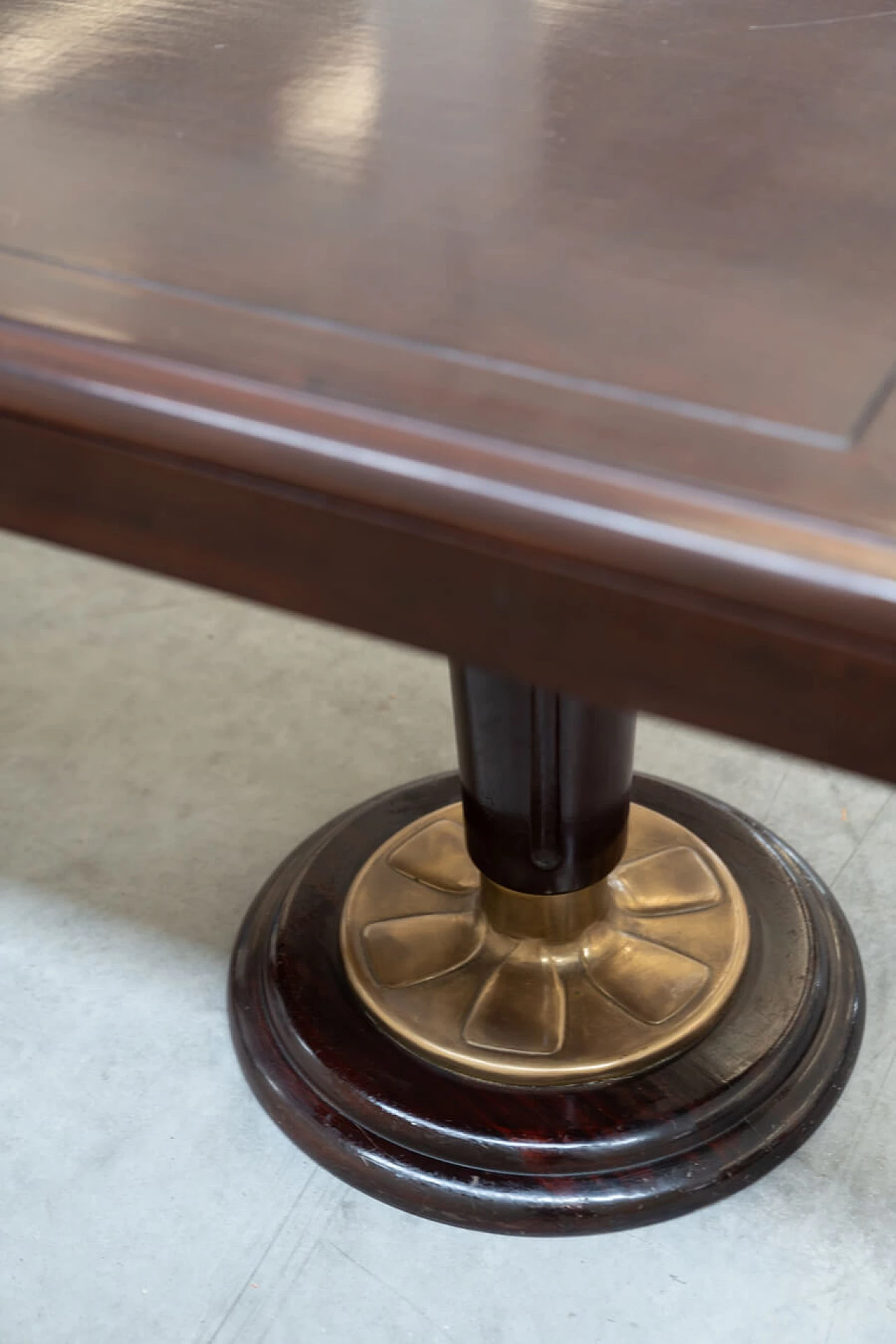 6 Mahogany chairs and table in naval style, 1980s 3