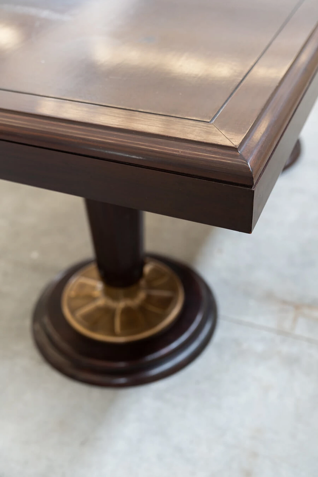 6 Mahogany chairs and table in naval style, 1980s 11