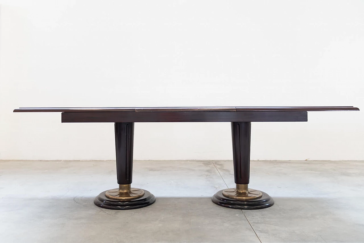 6 Mahogany chairs and table in naval style, 1980s 12