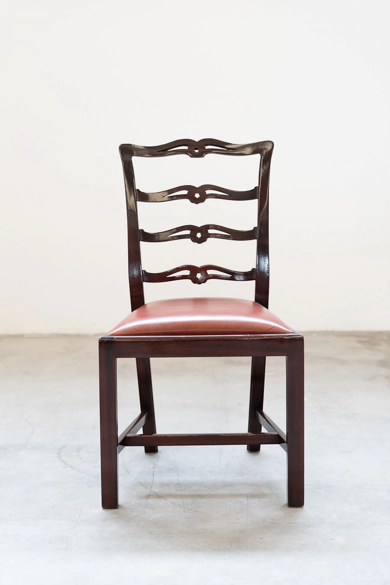 6 Mahogany chairs and table in naval style, 1980s 22