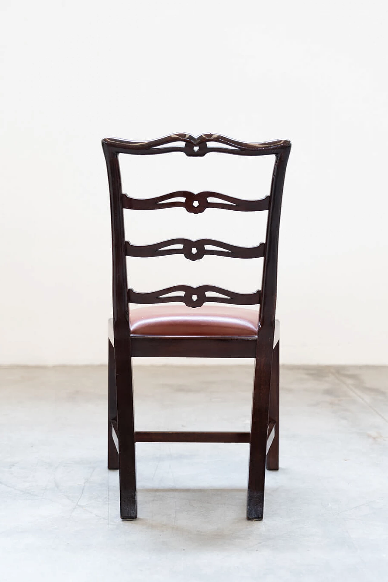 6 Mahogany chairs and table in naval style, 1980s 24