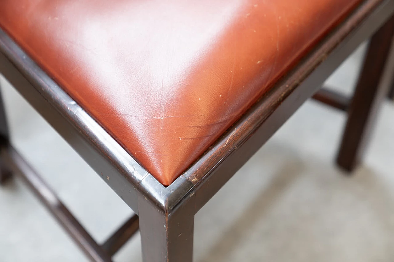 6 Mahogany chairs and table in naval style, 1980s 30