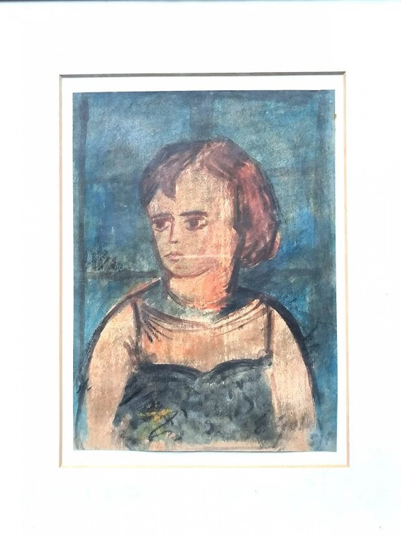 Emilio Gola, Study of a young girl, gouache on paper, 1914 6