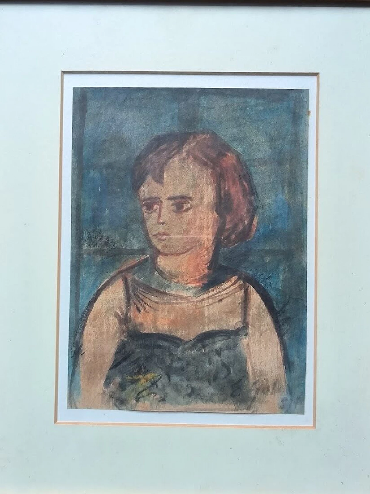 Emilio Gola, Study of a young girl, gouache on paper, 1914 11