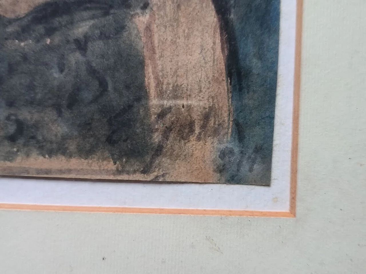 Emilio Gola, Study of a young girl, gouache on paper, 1914 12