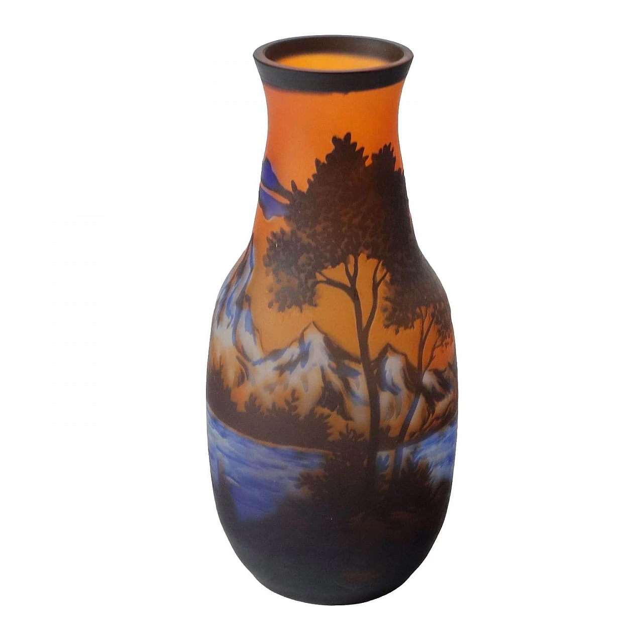 Polychrome glass vase by Gallé 1