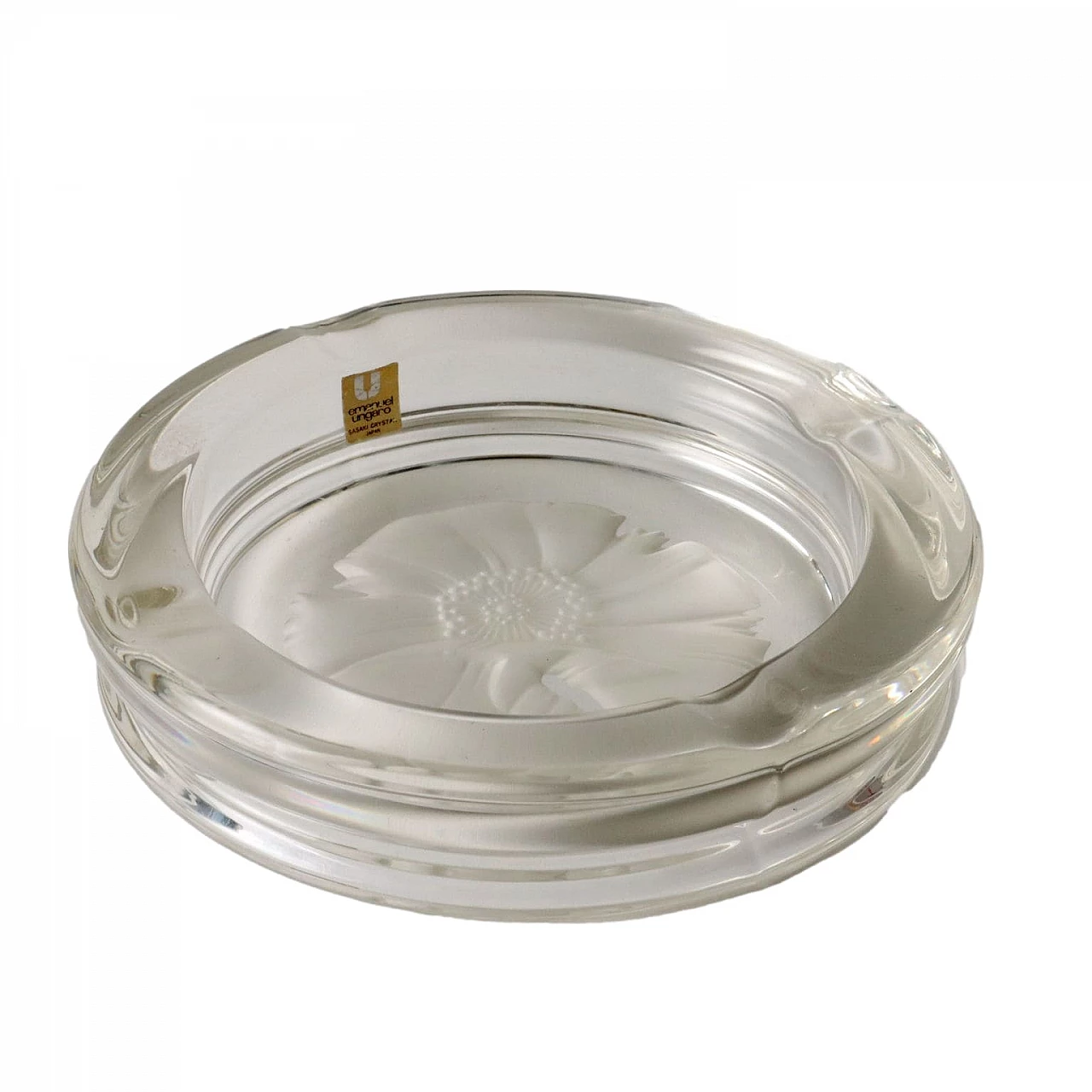 Crystal ashtray by Emanuel Ungaro, 1990s 1